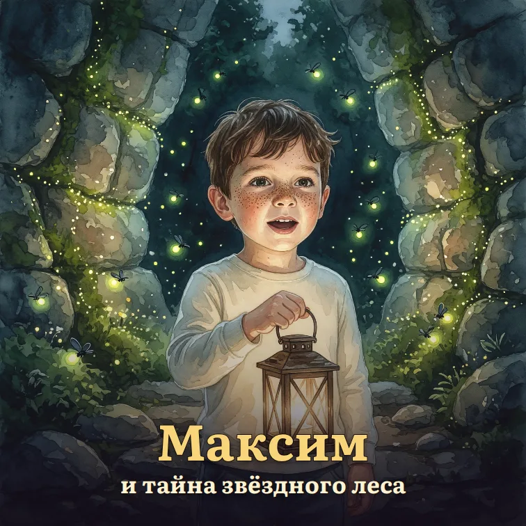 Максим и тайна звёздного леса — Акварель
